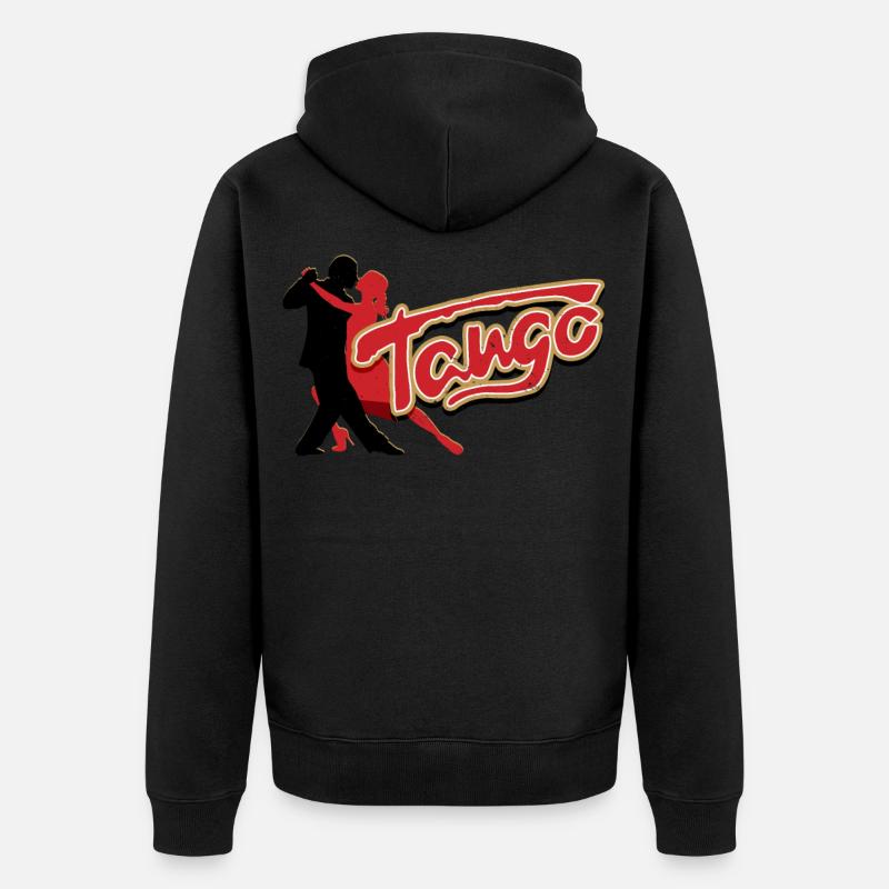 Tango, Tango Tänzer - Unisex Premium Bio Zip Hoodie - Schwarz