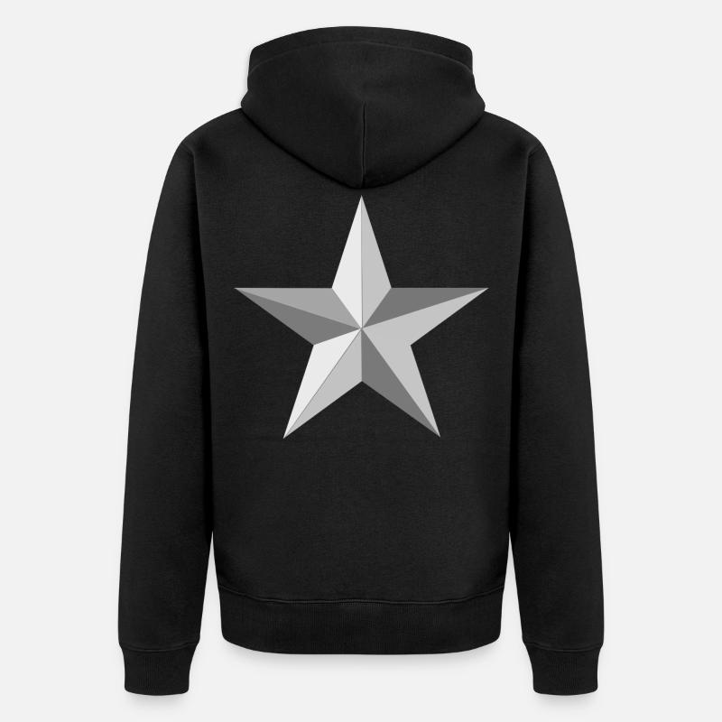 Silver star - Veste à capuche bio Premium Unisexe - noir