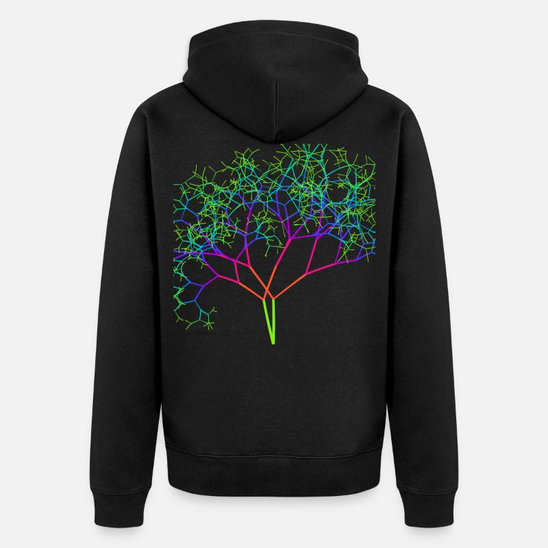 Arbre arc-en-ciel - Veste à capuche bio Premium Unisexe - noir