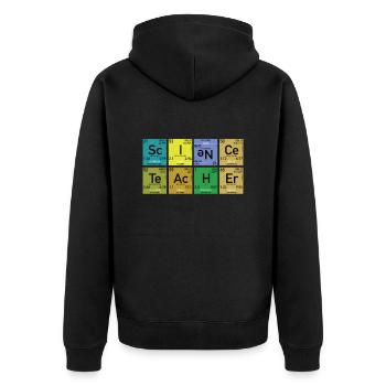 Professeur de sciences Nerd Funny Elements - Veste à capuche bio Premium Unisexe - noir - Dos - Nico (187cm)