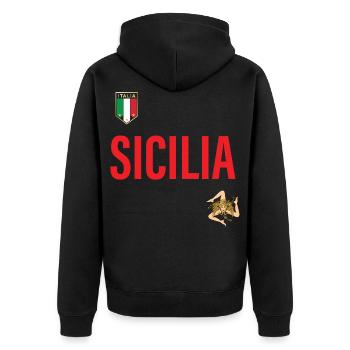 Maillot Sicile - Veste à capuche bio Premium Unisexe - noir - Dos - Nico (187cm)
