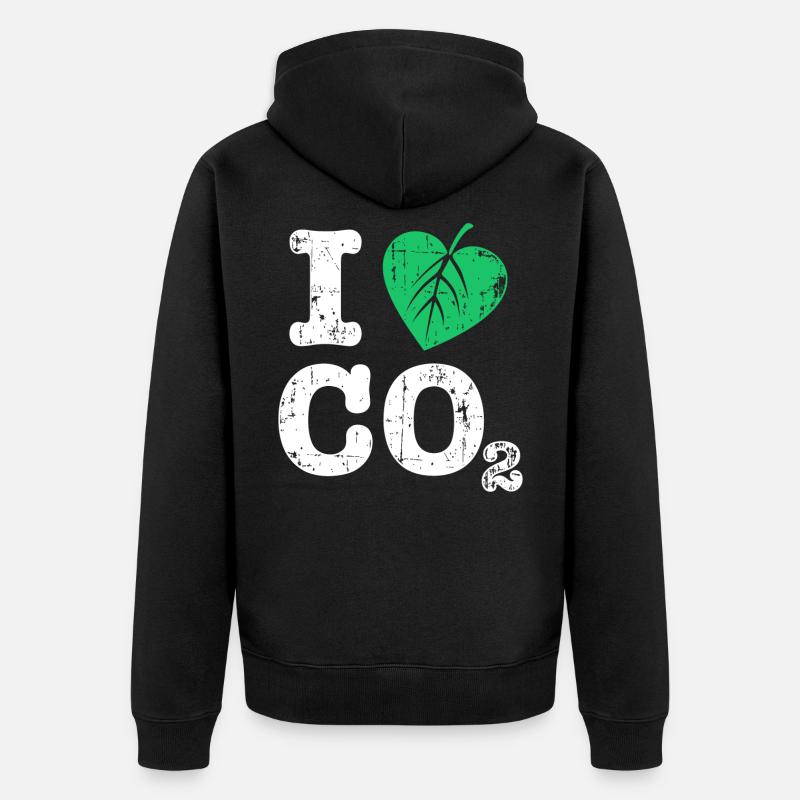 CO2 - Unisex Premium Bio Zip Hoodie - Schwarz