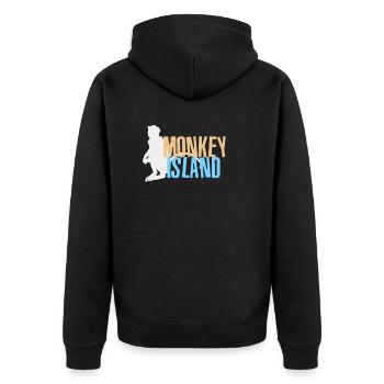 Monkey Island - Monkey Island - Thaïlande Asie du sud-est - Veste à capuche bio Premium Unisexe - noir - Dos - Nico (187cm)