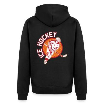 HOCKEY SUR GLACE - Veste à capuche bio Premium Unisexe - noir - Dos - Nico (187cm)