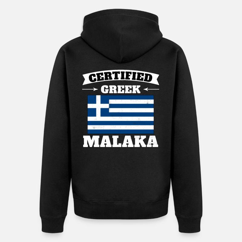 Malaka - Grec certifié - Veste à capuche bio Premium Unisexe - noir