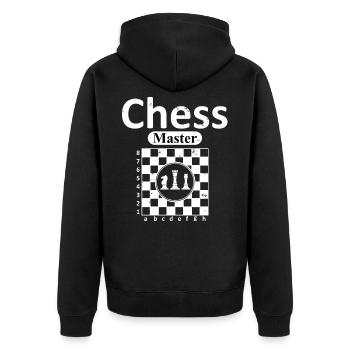 Echecs - Veste à capuche bio Premium Unisexe - noir - Dos - Nico (187cm)
