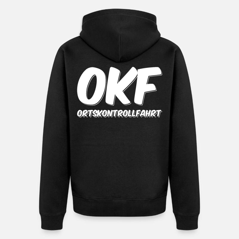 OKF Ortskontrollfahrt - Unisex Premium Bio Zip Hoodie - Schwarz