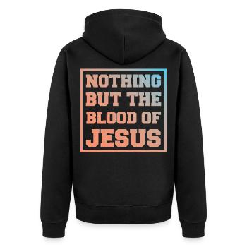 Chemise Jesus Christ - Veste à capuche bio Premium Unisexe - noir - Dos - Nico (187cm)