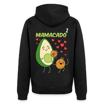 Mamacado 2 jumeaux - Veste à capuche bio Premium Unisexe - noir - Dos - Nico (187cm)
