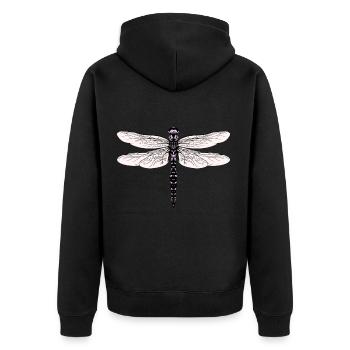 Libellule insecte insecte nature nature amoureux - Veste à capuche bio Premium Unisexe - noir - Dos - Nico (187cm)