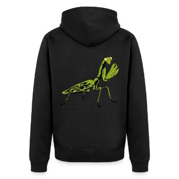 Insekt Insekten Gottesanbeterin Naturliebhaber - Unisex Premium Bio Zip Hoodie - Schwarz - Hinten - Nico (187cm)