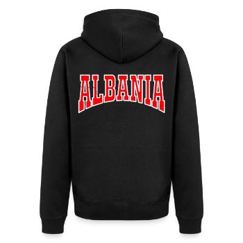 Albanien Kosovo albaner Balkan Geschenk Kosovare - Unisex Premium Bio Zip Hoodie - Schwarz - Hinten - Nico (187cm)