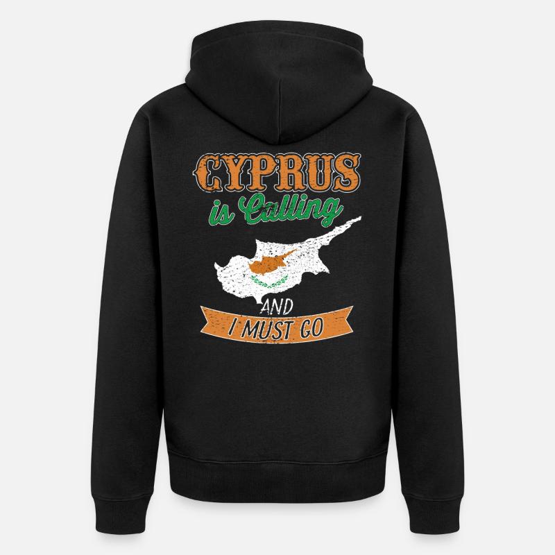 Idée cadeau Chypre - Veste à capuche bio Premium Unisexe - noir