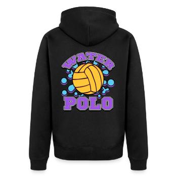 Water polo - Veste à capuche bio Premium Unisexe - noir - Dos - Nico (187cm)