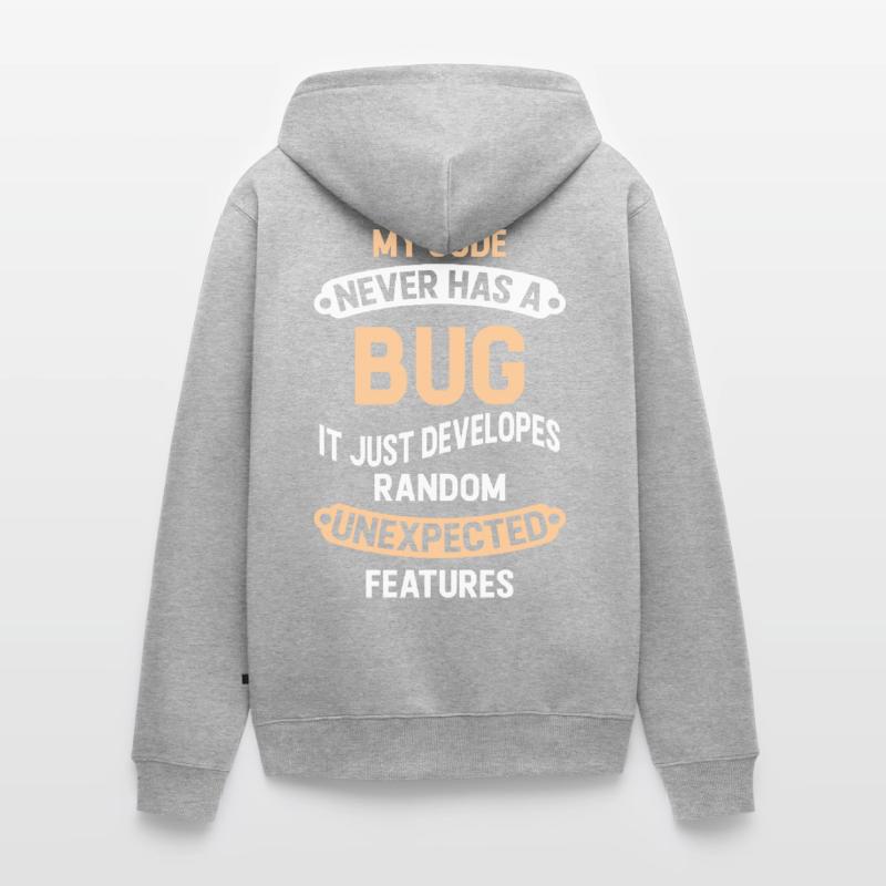 Programmeur - Mon code n'a jamais de bug Veste à capuche bio Premium Unisexe