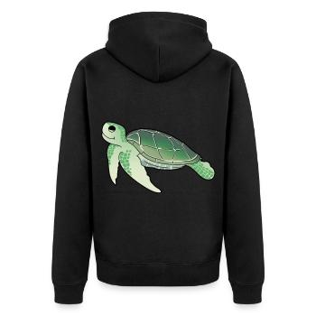 Créatures marines Tortues Tortues - Veste à capuche bio Premium Unisexe - noir - Dos - Nico (187cm)