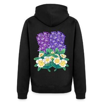 Spring flowers flower easter nature summer flora - Unisex Premium Organic Zip Hoodie - black - Back - Nico (187cm)