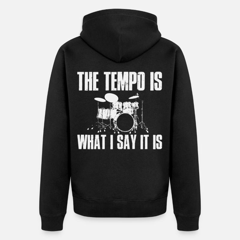 Drummer's pace - Unisex Premium Bio Zip Hoodie - Schwarz