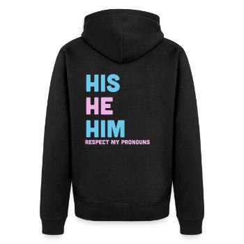 Gay Pride Transgender LGBTQ - Veste à capuche bio Premium Unisexe - noir - Dos - Nico (187cm)