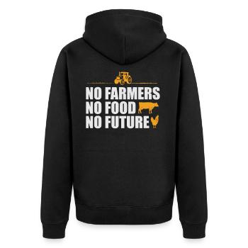 No Farmers No Food No Future - Agriculture - Veste à capuche bio Premium Unisexe - noir - Dos - Nico (187cm)