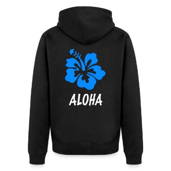 Aloha - Veste à capuche bio Premium Unisexe - noir - Dos - Nico (187cm)