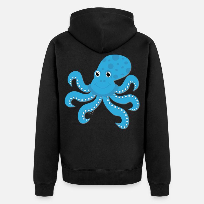 Kraken - Unisex Premium Bio Zip Hoodie - Schwarz