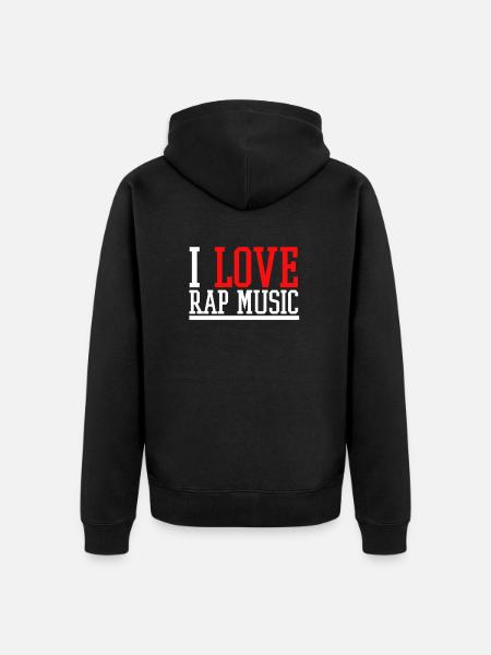 Rap Music - Unisex Premium Organic Zip Hoodie - black