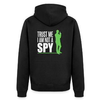 Agent secret espion - Veste à capuche bio Premium Unisexe - noir - Dos - Nico (187cm)