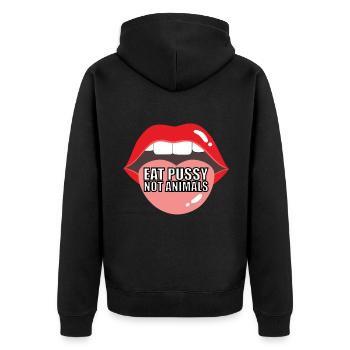 Vegan - Veste à capuche bio Premium Unisexe - noir - Dos - Nico (187cm)