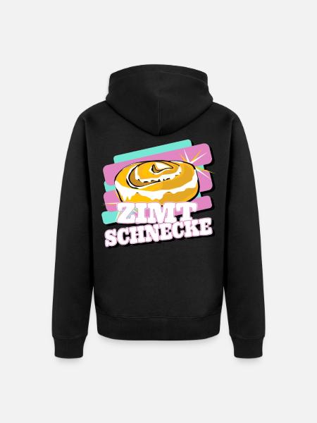 Zimtschnecke Geschenkidee - Unisex Premium Bio Zip Hoodie - Schwarz