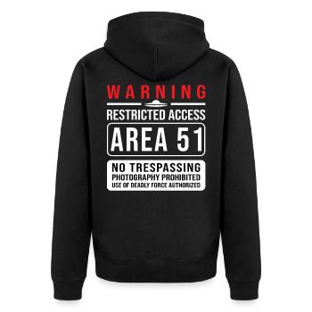 Area 51 Alien Aliens Ufo Idée cadeau Cadeau - Veste à capuche bio Premium Unisexe - noir - Dos - Nico (187cm)