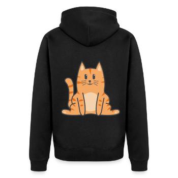 Chat Chat Kitten - Veste à capuche bio Premium Unisexe - noir - Dos - Nico (187cm)