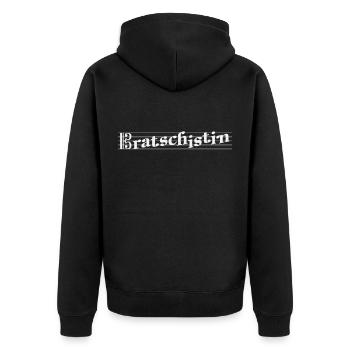 Bratschistin Bratscherin Viola Violistin Geschenk - Unisex Premium Bio Zip Hoodie - Schwarz - Hinten - Nico (187cm)