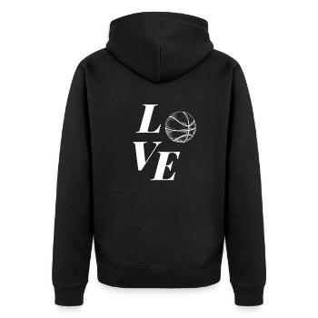love basketball tshirt pull sweat et accessoires - Veste à capuche bio Premium Unisexe - noir - Dos - Nico (187cm)