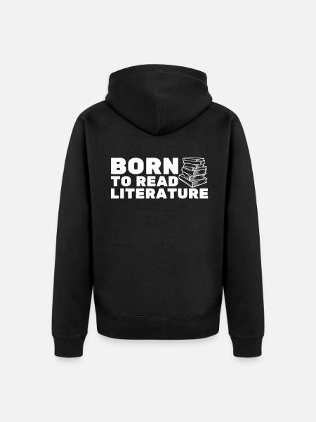 literature - Unisex Premium Organic Zip Hoodie - black