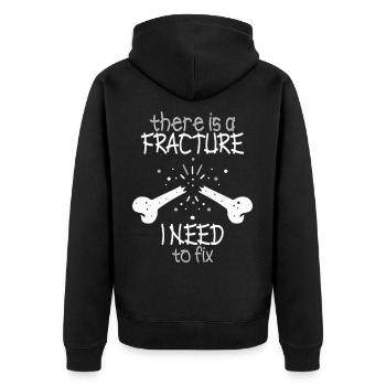 orthopedic surgeon fractures - Unisex Premium Organic Zip Hoodie - black - Back - Nico (187cm)