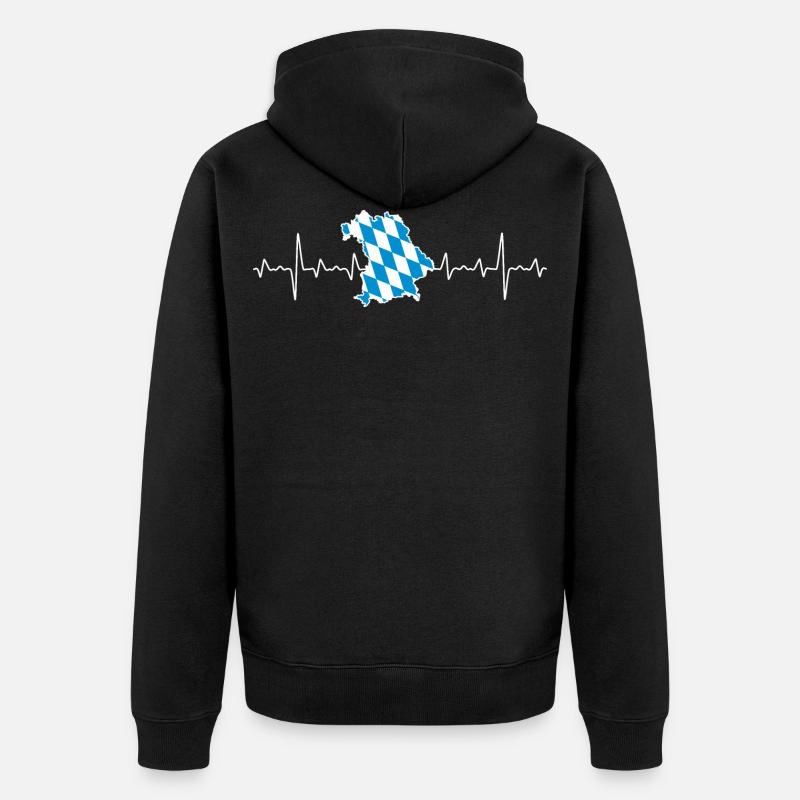 Bavière. Amour. Patrie. - Veste à capuche bio Premium Unisexe - noir