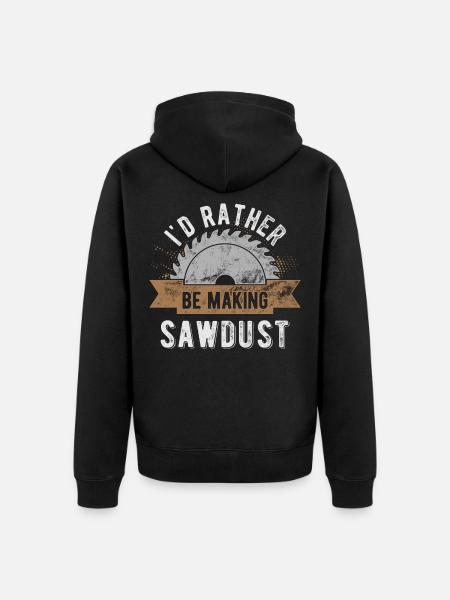 sawdust - Unisex Premium Organic Zip Hoodie - black