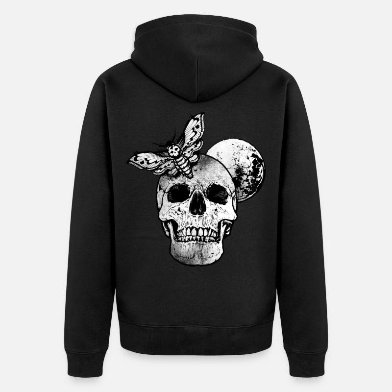 Skull Skull Skull Skirt Gothic - Veste à capuche bio Premium Unisexe - noir