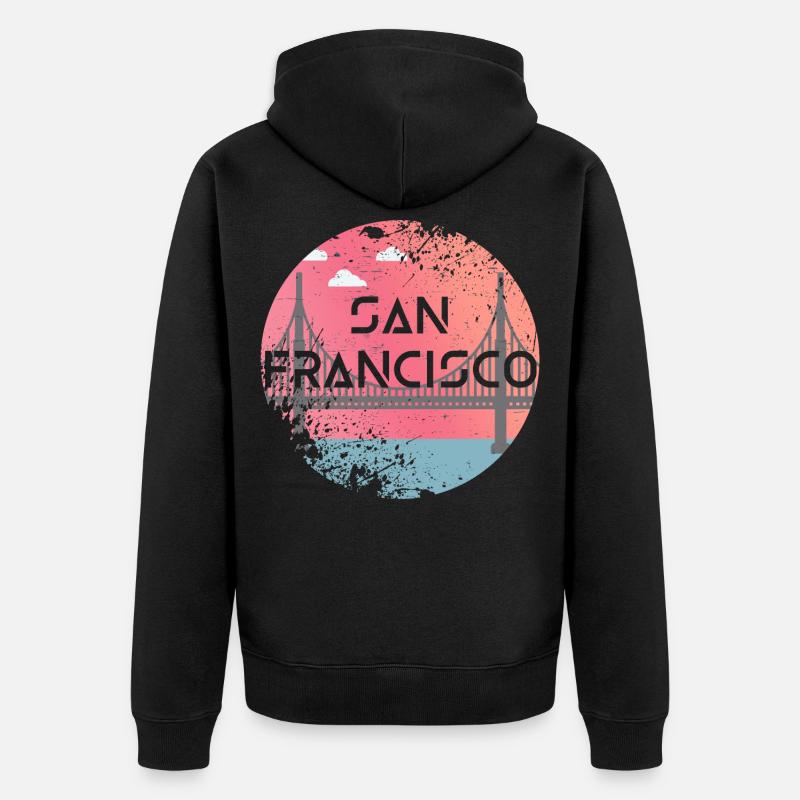 San Francisco - Veste à capuche bio Premium Unisexe - noir