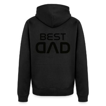 Meilleur papa meilleur papa - Veste à capuche bio Premium Unisexe - noir - Dos - Nico (187cm)