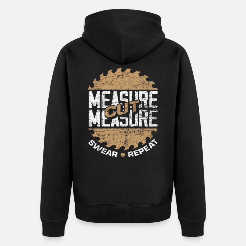 Charpentier, mesurer, jurer - Veste à capuche bio Premium Unisexe - noir
