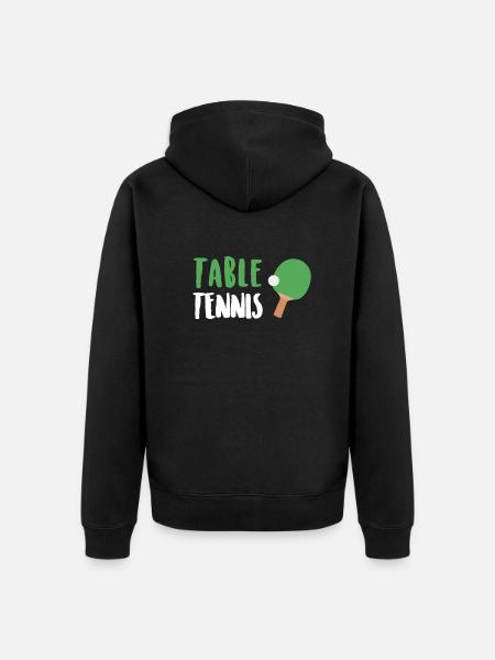 Table tennis - Unisex Premium Organic Zip Hoodie - black