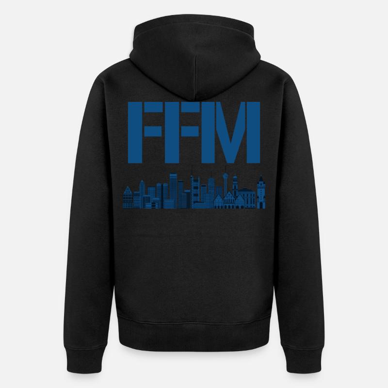 Frankfurt FFM - Premium økologisk unisex-hettejakke - svart