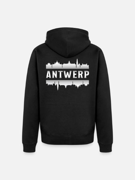 Antwerpen Antwerpen België cadeau zeggen vakantie - Uniseks Premium bio ziphoodie - zwart