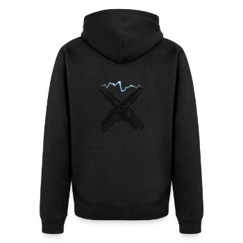 Bougies - Veste à capuche bio Premium Unisexe - noir - Dos - Nico (187cm)