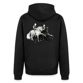 Salutation espagnole - Veste à capuche bio Premium Unisexe - noir - Dos - Nico (187cm)