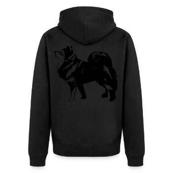 Lap Lapin finlandais de profil - Veste à capuche bio Premium Unisexe - noir - Dos - Nico (187cm)