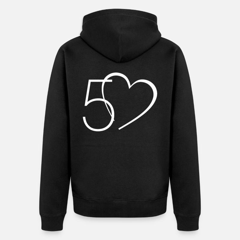 Idée cadeau 50e anniversaire - Veste à capuche bio Premium Unisexe - noir
