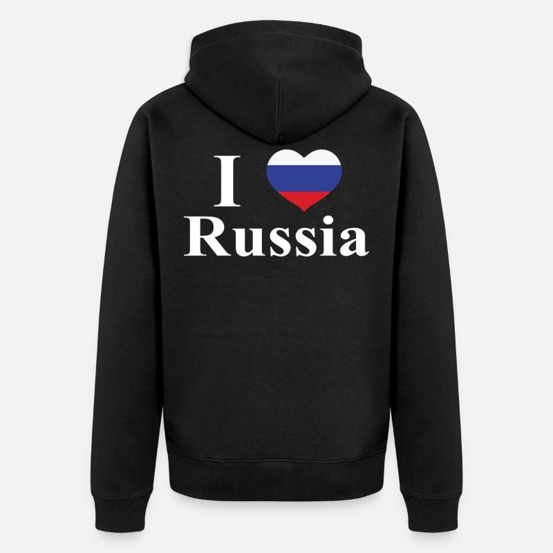 J'aime la Russie Tee - Veste à capuche bio Premium Unisexe - noir